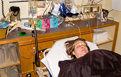 woman in hospital