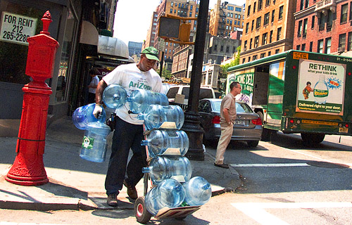 Photo: Water Delivery Man in New York City