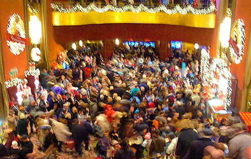 photo: lobby of Radio City Music Hall near Christmas, 2005