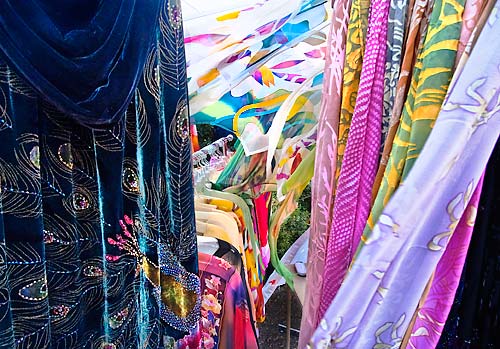 scarves on display at Arden Fair