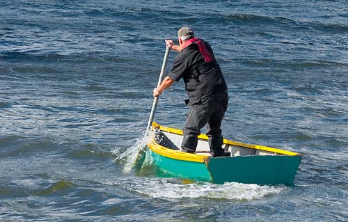 Man rowing