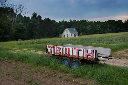 "TRUTH" painted on a trailer