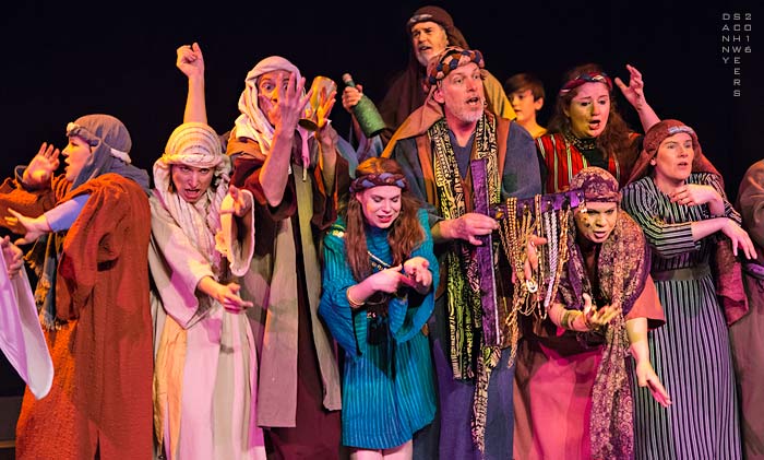 Marketplace crowd, Jesus Christ Superstar at Delaware Children's Theatre