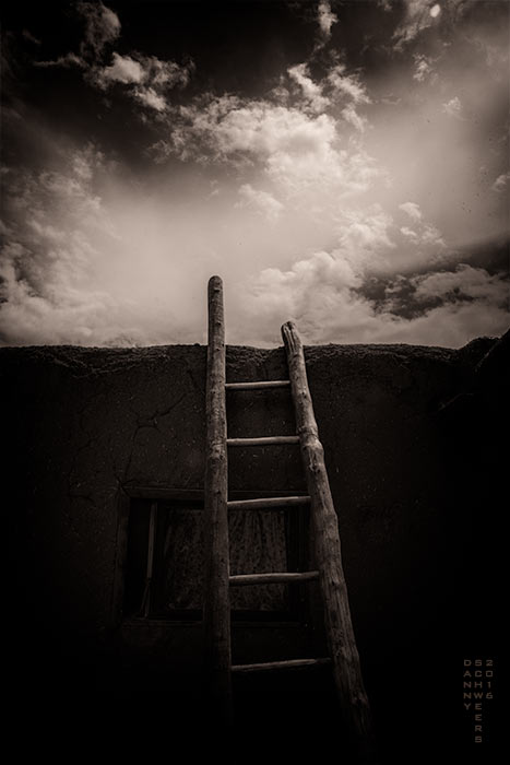 Ladder, Taos Pueblo, New Mexico, photo copyright 2015 by Danny N. Schweers