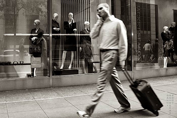 Man and Mannequins, New York City by Danny N. Schweers