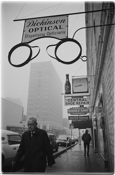 7th Street at Congress Avenue, Austin, Texas, 1975 by Danny N. Schweers