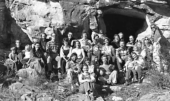 Photo of baptism of Danny Nelson Schweers in the Pedernales River at Cypress Mill Ranch, Texas. Photo by Bob Haslanger on 5 November 1983.