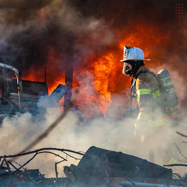 Photograph of a firefighter, West Grove Fire Company, Chester County, Pennsylvania by Danny N. Schweers