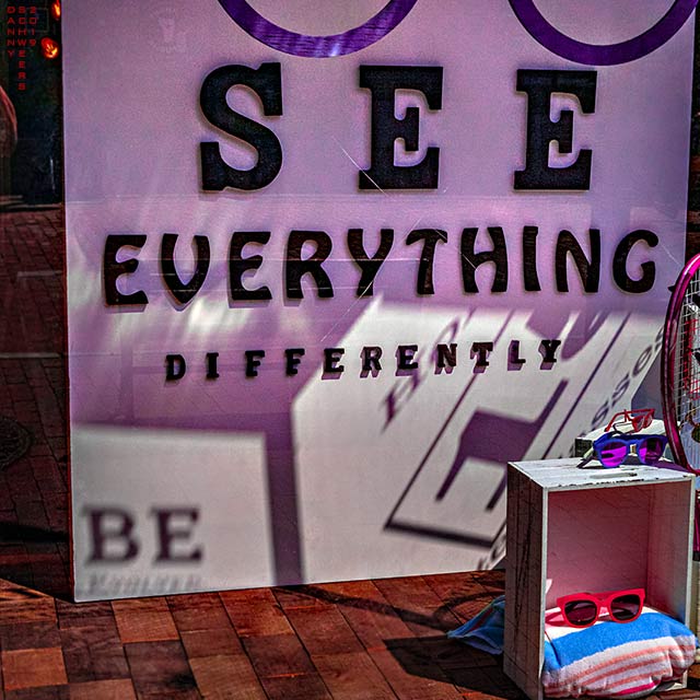 Photo of a window display of a shop selling eyeglasses in Burlington, Vermont, by Danny N. Schweers